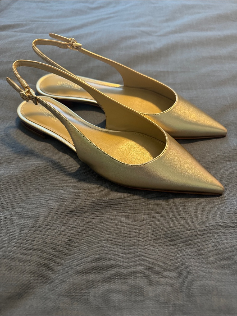 Michael Kors Amali Metallic Slingback Flat
